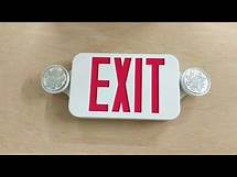Video thumbnail for COMBOJR2 - LED Exit Light (Exit Sign + Emergency Light Combo)