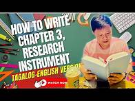 Video thumbnail for HOW TO WRITE CHAPTER 3, RESEARCH INSTRUMENT