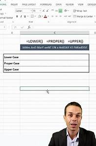 Video thumbnail for Change Text to Lowercase or Uppercase in Excel (or First Letter Capitalized!)