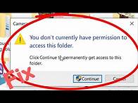 Video thumbnail for You don't currently have permission to access this folder windows 10/8/7 on External Drive