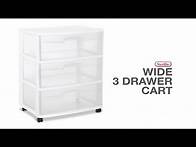 Video thumbnail for Sterilite Wide 3 Drawer Cart
