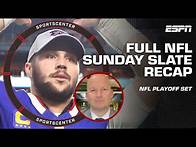 Video thumbnail for NFL PLAYOFFS ARE SET 🏆 Full NFL regular season finale RECAP 👏 | SportsCenter