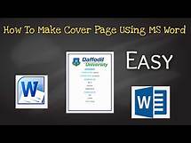 Video thumbnail for How to Make Cover Page for Assignment/Lab report Using MS Word | MS Word