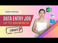 Video thumbnail for Get Paid to Type: Data Entry Job! Up to 50k per month | Sincerely Cath