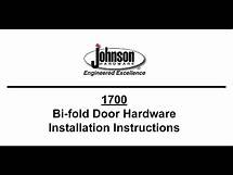 Video thumbnail for Johnson Hardware® 1700 Series Bi-fold door hardware installation video