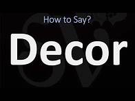 Video thumbnail for How to Pronounce Decor? (CORRECTLY)
