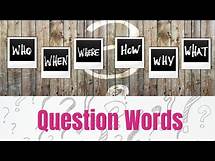 Video thumbnail for Question Words in English (Beginner English Grammar)