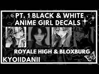 Video thumbnail for Decal IDs/Codes for Journal Profile (PART 1) "Black/White Anime " | Royale High Journal | Bloxburg