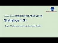 Video thumbnail for Edexcel IAL AS / A Levels Statistics 1 Chapter 1 Mathematical models