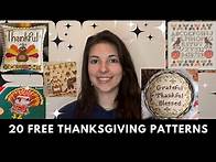 Video thumbnail for 20 Free Thanksgiving Harvest Cross Stitch Patterns - Floss tube extra #7