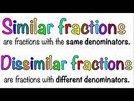 Video thumbnail for Similar and Dissimilar Fractions | like and unlike fractions || MATH 2 WEEK 7 QUARTER 3 || MELC