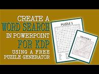 Video thumbnail for Create a Word Search in PowerPoint for KDP Using A Free Puzzle Generator
