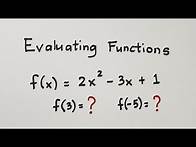 Video thumbnail for How to Evaluate Functions? Evaluating Function - General Mathematics