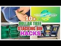Video thumbnail for DOLLAR TREE DIY 10 STACKABLE BIN IDEAS FOR YOUR HOME | KITCHEN BATHROOM CRAFTROOM ORGANIZATION