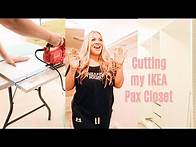 Video thumbnail for IKEA Pax closet makeover | Custom cutting to size