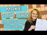 Video thumbnail for How to Easily Make Your Own Crossword Puzzles for the Classroom!