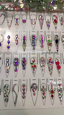 Video thumbnail for Stilettos rhinestone placements ideas #nailsoftheday #nailart #nailtech #nailsdesign #nails #nailsoftiktok #beauty #uñasdecoradas #uñasacrilicas #nail #rhinestones #diamond