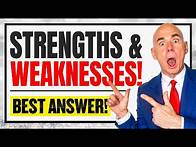 Video thumbnail for WHAT ARE YOUR STRENGTHS AND WEAKNESSES? (Job Interview Questions & BEST ANSWERS!)