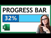 Video thumbnail for Create a Progress Bar in Microsoft Excel that Automatically Updates