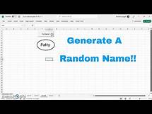 Video thumbnail for How To Make A Random Name Generator In Excel! Click A Button And Have A Random Name Generated!