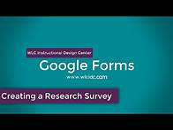 Video thumbnail for Google Forms - Creating a Research Survey