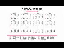 Video thumbnail for Printable Year 2025 Calendar with Holidays - VL Calendar
