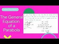 Video thumbnail for The General Equation of a Parabola (Edexcel IAL FP1 4.2)