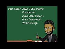 Video thumbnail for AQA GCSE Maths Foundation June 2019 Paper 1 (Non Calculator) Walkthrough