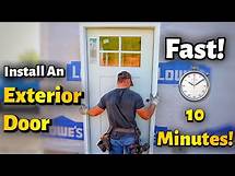 Video thumbnail for How To Install An Exterior Door In 10 Minutes! - Beginners Guide