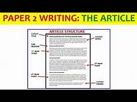 Video thumbnail for ARTICLES - Paper 2 writing exam (EDUQAS GCSE English Language)