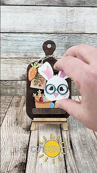 Video thumbnail for Interchangeable Cutting Board Easter Decor | Laser Cut File | SVG for Glowforge & Xtool