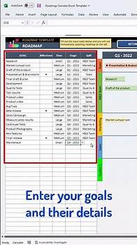 Video thumbnail for Roadmap in Excel in 60 Seconds | Project Management Tool #shorts
