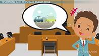 Video thumbnail for Testimonial Evidence | Definition, Types & Examples