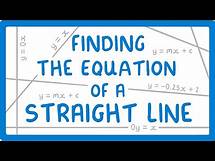 Video thumbnail for GCSE Maths - How to Find the Equation of a Straight Line (y = mx + c)