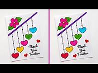 Video thumbnail for Easy and Beautiful Thank you Card | Thank you greeting card | Thank you Card for Teachers