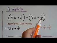 Video thumbnail for Grade 7 Math #6.1a, Add or Subtract Algebraic expressions