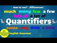 Video thumbnail for QUANTIFIERS in English | SOME or ANY? MUCH or MANY? | How to use? | Grammar | All American English