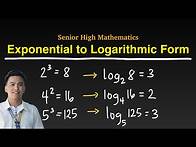 Video thumbnail for How to Convert Exponential to Logarithmic Form