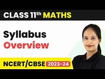 Video thumbnail for Class 11 Maths (NCERT) - Syllabus Overview | 2023-24