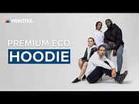 Video thumbnail for Custom Premium Eco Hoodie: Exclusively made by Printful 🌟Print-on-demand