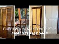 Video thumbnail for DIY GUEST BEDROOM MAKEOVER PT.2 | *Low Budget* Bifold Closet Door Refresh