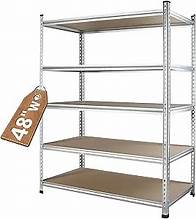 Video thumbnail for WORKPRO 5-Tier Storage Shelving Unit, 48”W x 24”D x 72”H, Adjustable Storage Rack Heavy Duty Aluminum Alloy Shelf, 2750 lbs Load Capacity (Total), for Garage, Kitchen, Bathroom, Warehouse, W082061