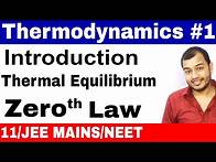Video thumbnail for 11 chap 12 || Thermodynamics 01 || Introduction ,Thermal Equilibrium n Zeroth Law of Thermodynamics