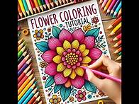 Video thumbnail for Relaxing Flower Coloring Tutorial | Easy Flower Drawing & Coloring for All Ages
