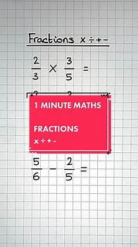 Video thumbnail for Understanding Fractions in 1 Minute Maths: A Comprehensive Guide