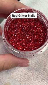 Video thumbnail for Red Glitter Acrylic Nails Inspiration