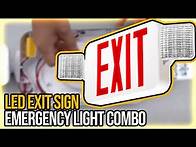 Video thumbnail for COMBO2 - LED Exit Sign / Emergency Light Combo