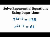 Video thumbnail for Ex 3: Solve Exponential Equations Using Logarithms