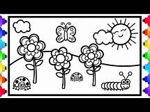 Video thumbnail for How to Draw Spring Flowers Easy Step by Step for Kids 💚🌺💚 Flower Coloring Page 🌻🌹🌷🌼