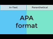 Video thumbnail for APA Style: In-text & Parenthetical Citations